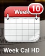 Week Calendar HD ikon med veckonummer